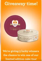 Win a limited edition cake tin