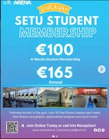 Win a 1-year gym membership at SETU Arena (students)